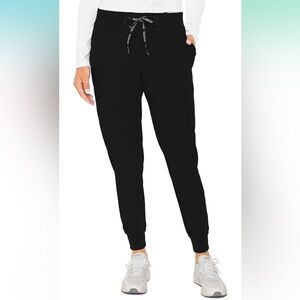 Med Couture Scrub Jogger Pants for Women, Seamed Bottoms with 4 Spacious Pockets